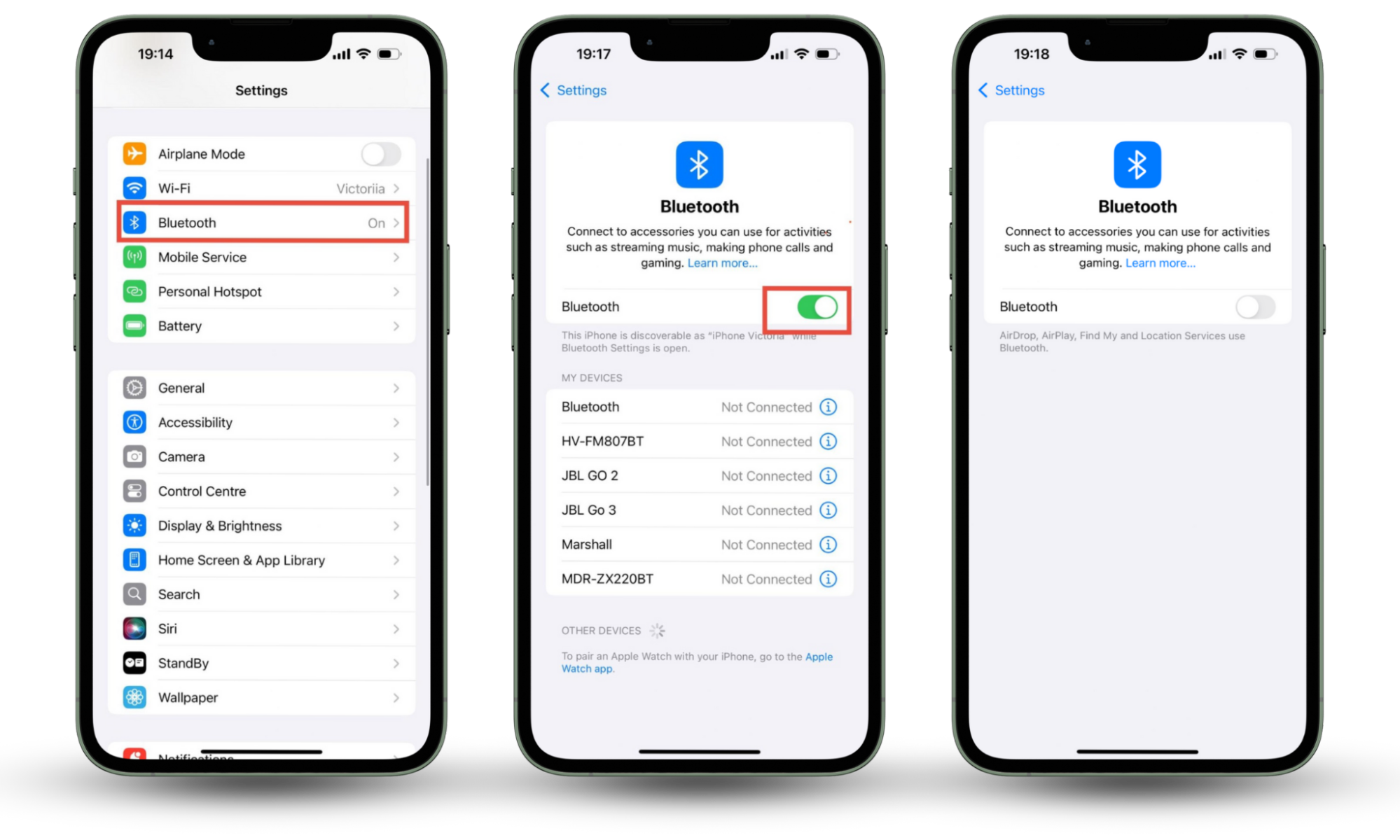 Settings menu on iPhone with Bluetooth feature highlighted and switched off. Use Clario Anti Spy if you are worried someone can spy through Bluetooth. Settings menu on iPhone with Bluetooth feature highlighted and switched off. Use Clario Anti Spy if you are worried someone can spy through Bluetooth.