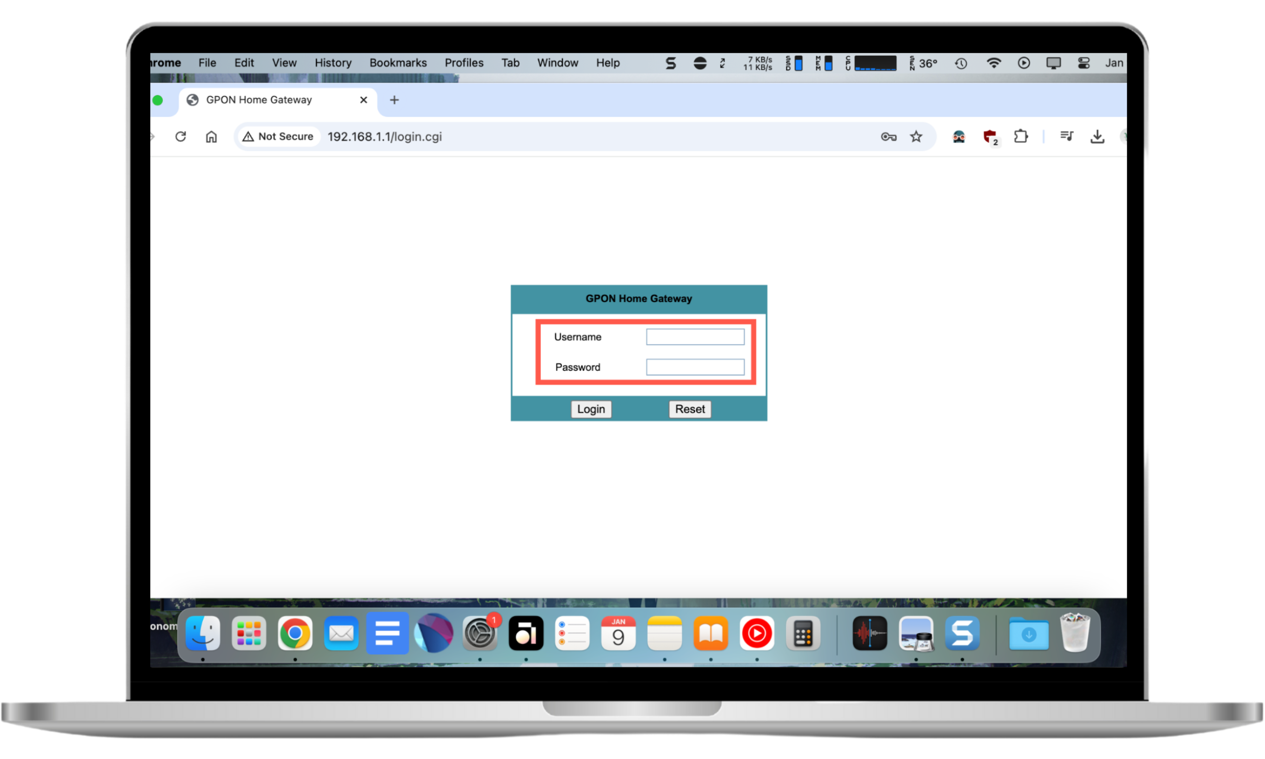 This browser screenshot shows the router login page—you must log in first to identify bad actors if you suspect someone is spying on your Wi-Fi. This browser screenshot shows the router login page—you must log in first to identify bad actors if you suspect someone is spying on your Wi-Fi.