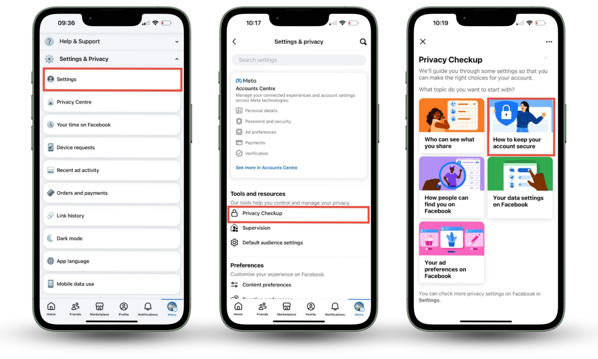 Use Clario Anti Spy if you're worried you can't see who is stalking your Facebook profile. Privacy checkup open in Facebook Settings. How to keep your account secure feature highlighted. Use Clario Anti Spy if you're worried you can't see who is stalking your Facebook profile. Privacy checkup open in Facebook Settings. How to keep your account secure feature highlighted.