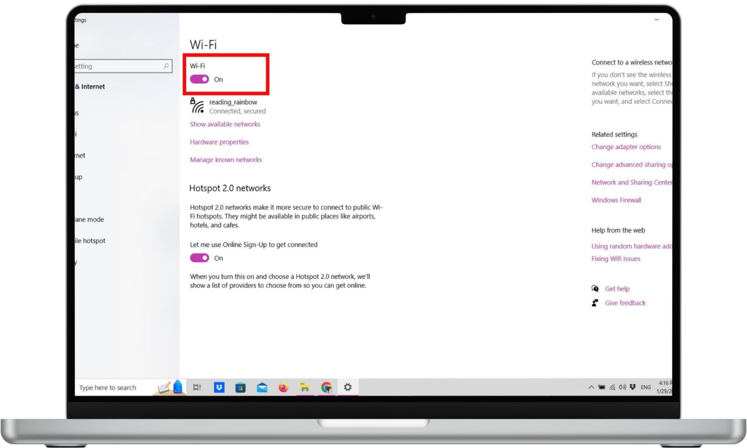 Wi-Fi Settings in Windows 10 Wi-Fi Settings in Windows 10