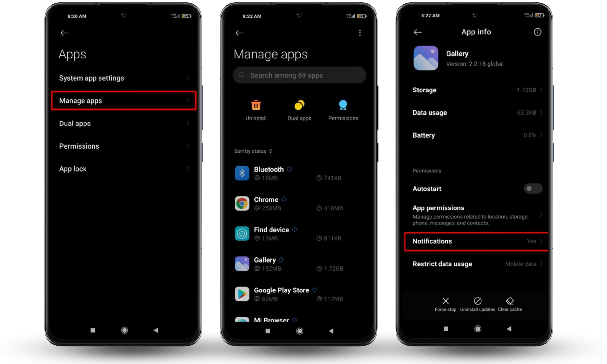 These Android screenshots show how to enhance privacy by stopping unknown apps from sending your notifications via Manage Apps in Settings. These Android screenshots show how to enhance privacy by stopping unknown apps from sending your notifications via Manage Apps in Settings.