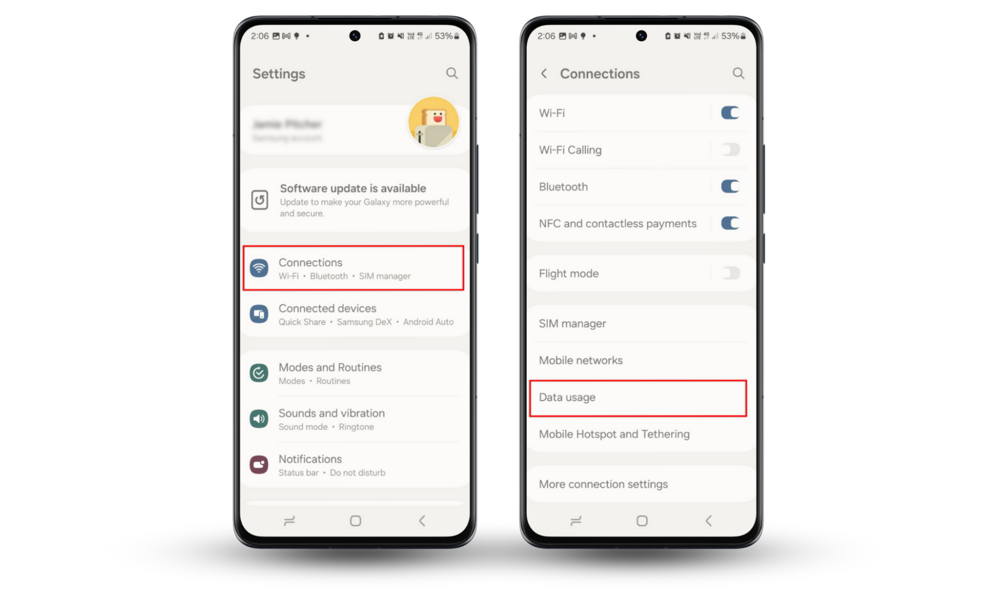 To find out if your phone is being tracked, check your app data usage. Go to Settings > Connections > Data usage > Wi-Fi data usage. To find out if your phone is being tracked, check your app data usage. Go to Settings > Connections > Data usage > Wi-Fi data usage.