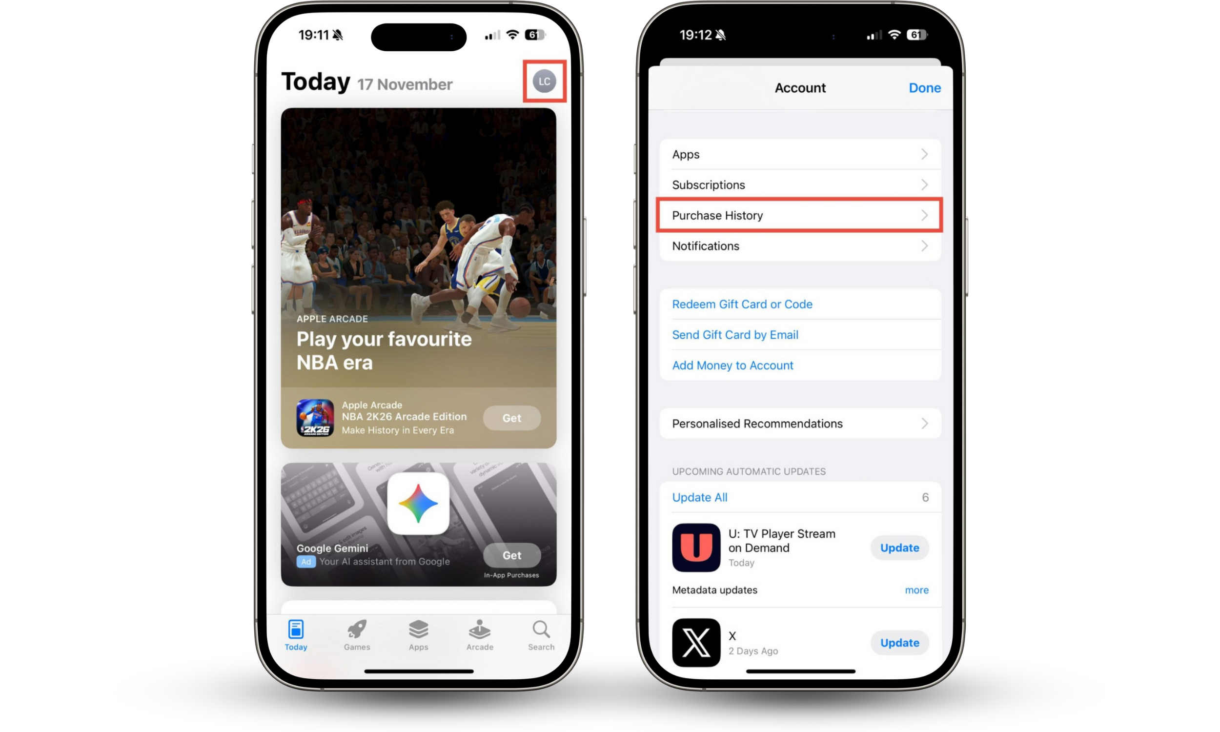 The App Store on an iPhone, showing how to access the user's purchase history. Wondering how to detect FlexiSpy on iPhone? Look for unusual purchases to find spyware. The App Store on an iPhone, showing how to access the user's purchase history. Wondering how to detect FlexiSpy on iPhone? Look for unusual purchases to find spyware.