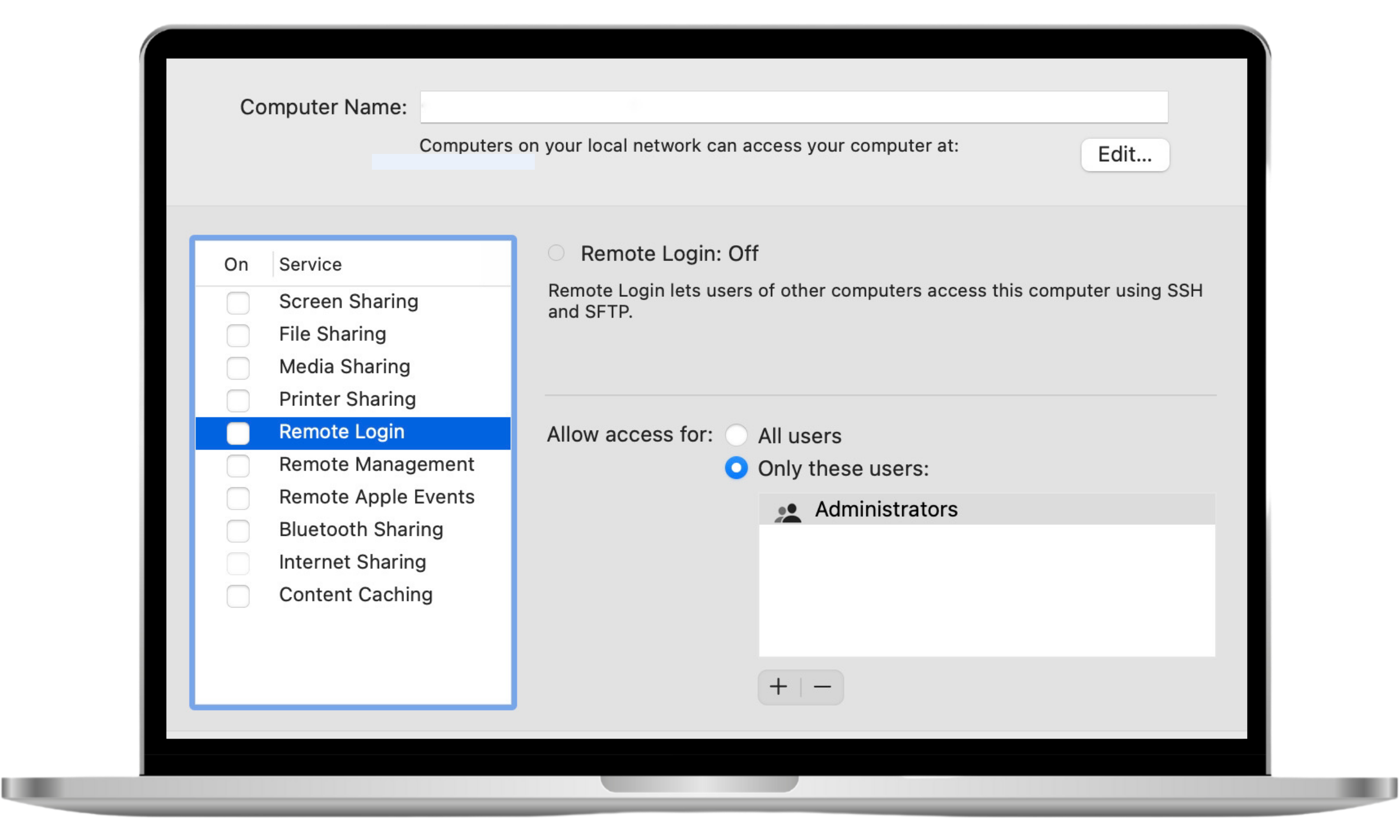 Remote Login on Mac Remote Login on Mac