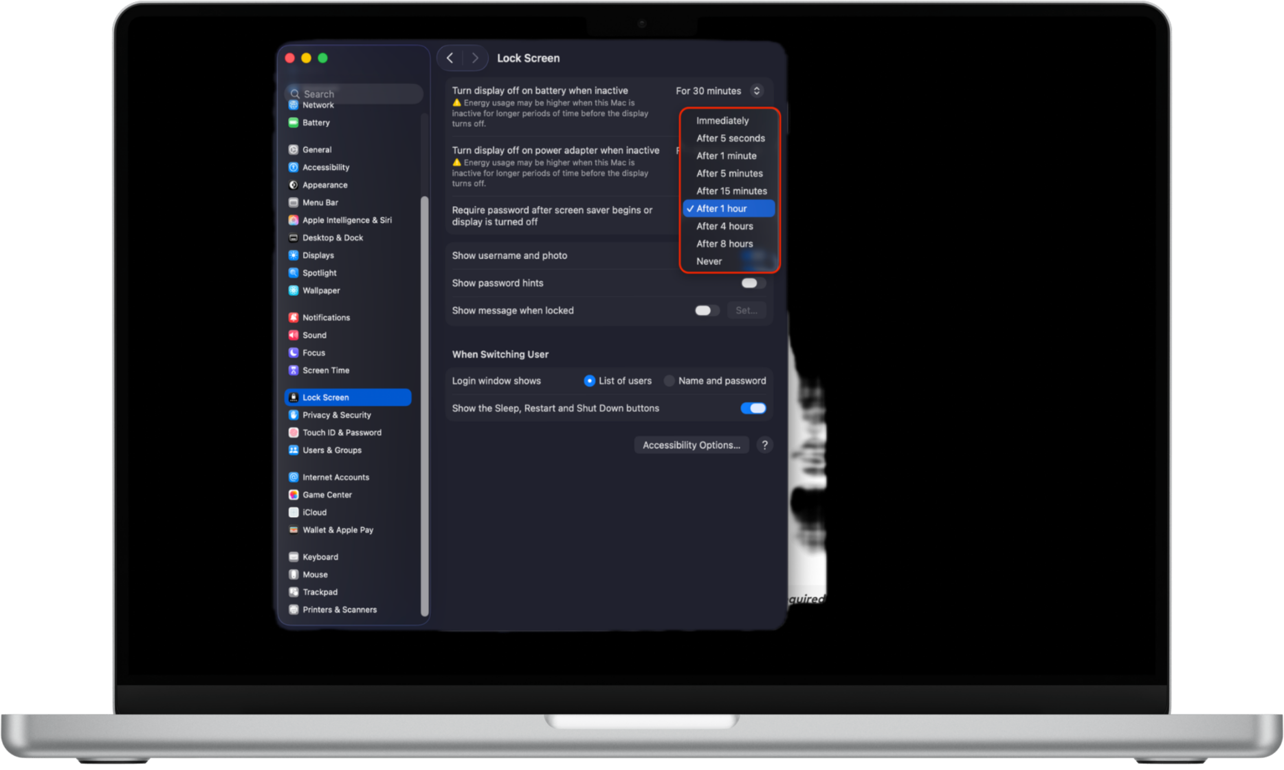 To activate password lock, choose your preferred time duration before password is required. To activate password lock, choose your preferred time duration before password is required.