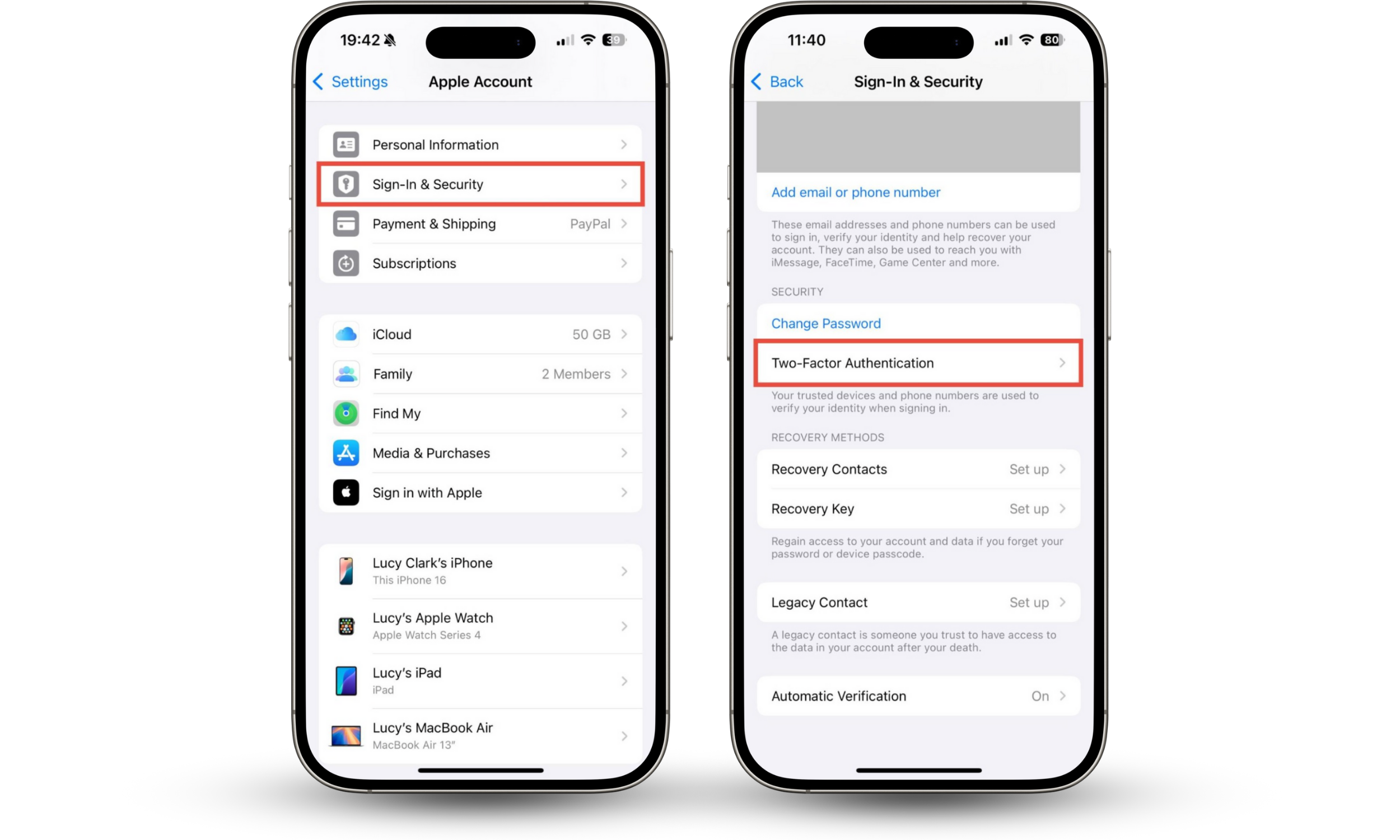 The steps needed to set up 2FA on an iPhone for an Apple Account. Enabling 2FA can help stop phone cloning. The steps needed to set up 2FA on an iPhone for an Apple Account. Enabling 2FA can help stop phone cloning.