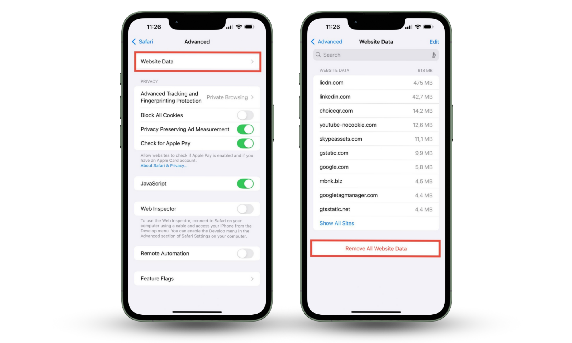 To remove a trojan virus on iPhone, go to Safari settings on iPhone, click Website Data. Go to Advanced settings under Safari and remove All Website Data feature also highlighted. To remove a trojan virus on iPhone, go to Safari settings on iPhone, click Website Data. Go to Advanced settings under Safari and remove All Website Data feature also highlighted.