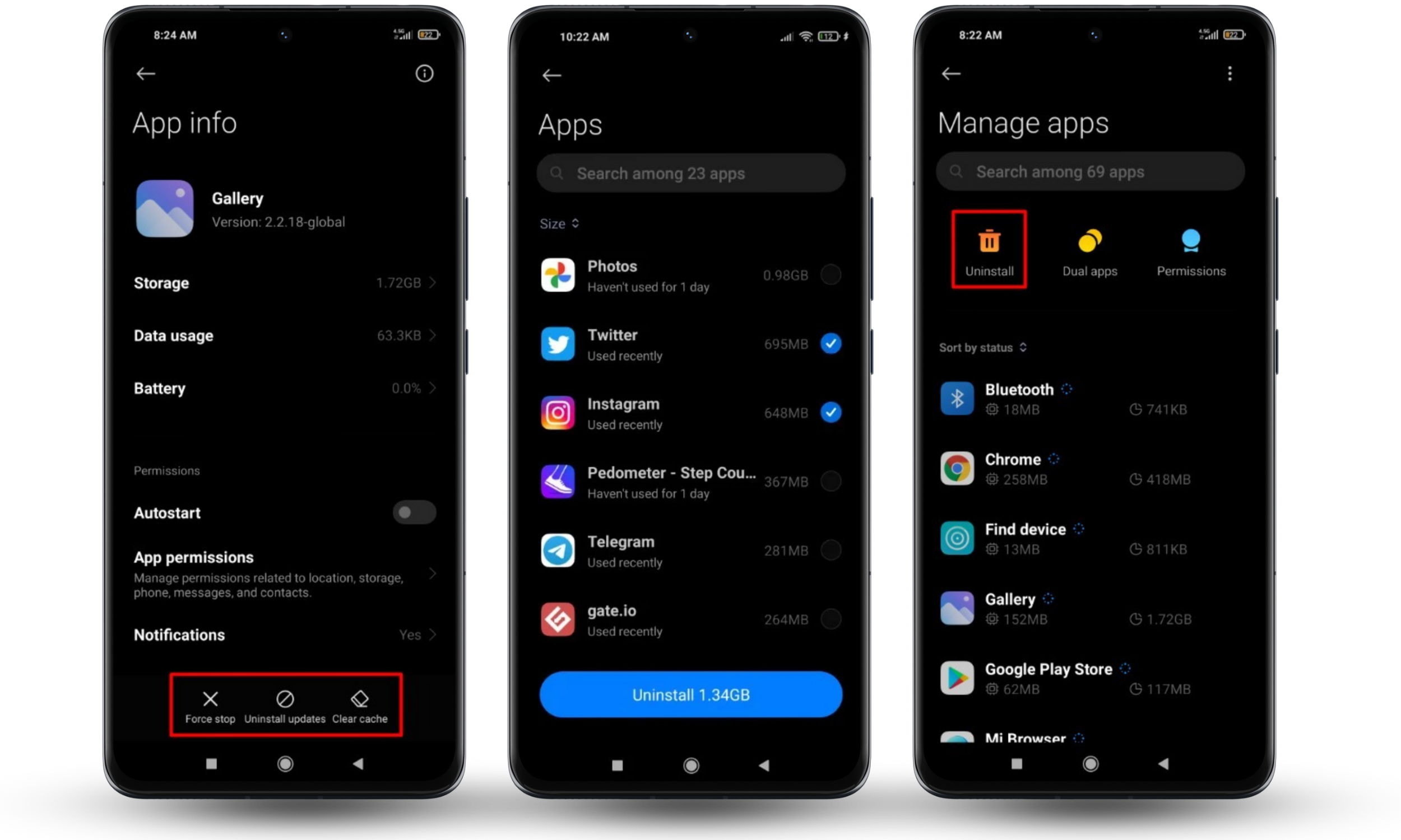 These Android screenshots show how to completely delete malicious apps from your phone via the Manage Apps console in Settings. These Android screenshots show how to completely delete malicious apps from your phone via the Manage Apps console in Settings.
