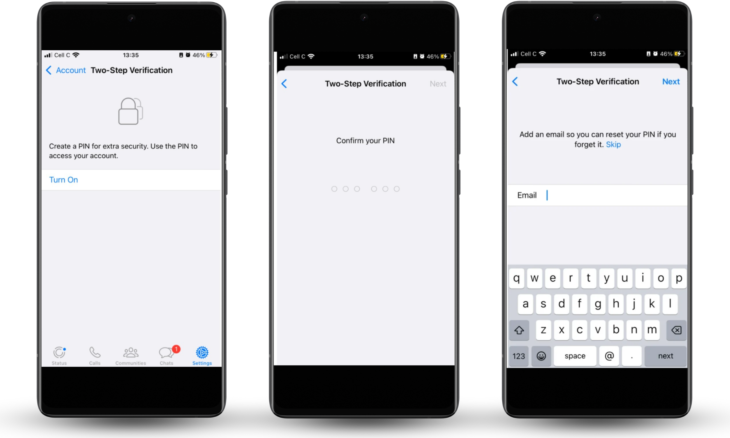 The guide on how to enable two-step verification in WhatsApp. The guide on how to enable two-step verification in WhatsApp.