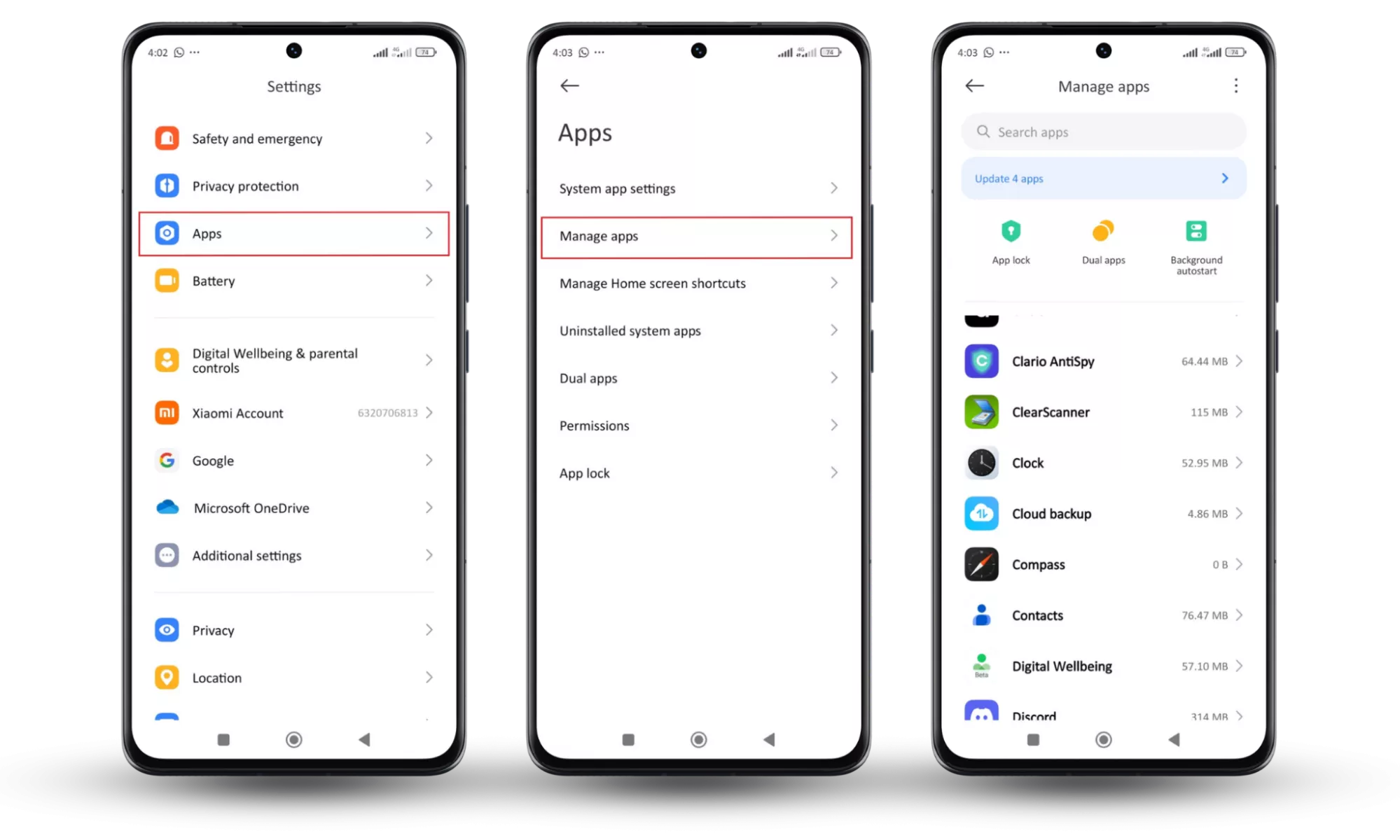 Screenshots showing how to check app permissions through the settings menu on an iPhone to find hidden spy apps on your android. Screenshots showing how to check app permissions through the settings menu on an iPhone to find hidden spy apps on your android.
