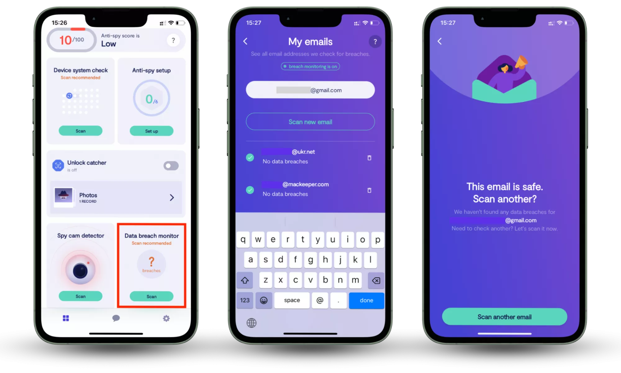 Clario Anti Spy’s Data breach monitor scanning an email for leaks after a ransomware attack. Clario Anti Spy’s Data breach monitor scanning an email for leaks after a ransomware attack.