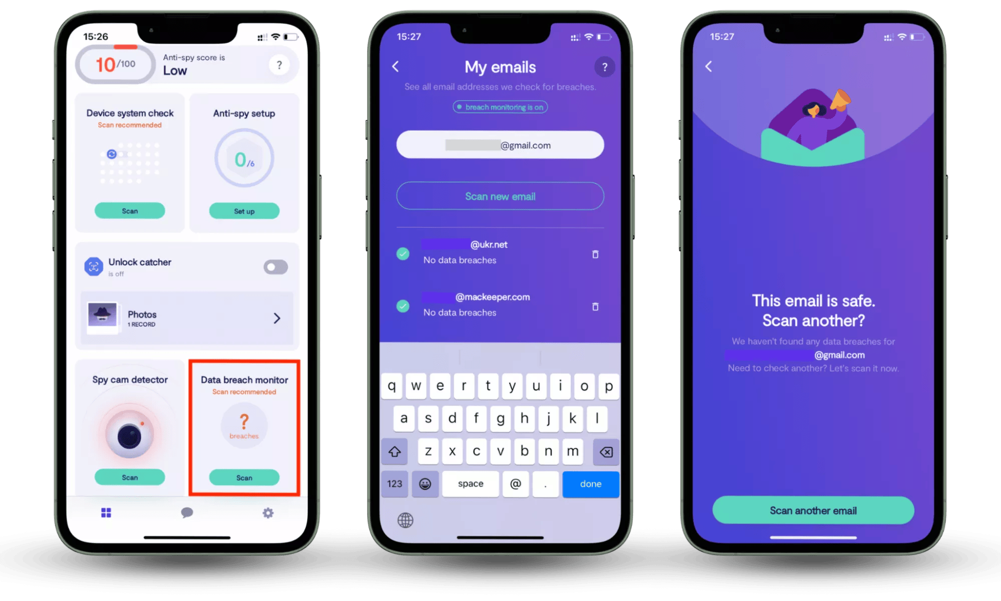 How to prevent identity theft: scanning your email for breaches in Clario Anti Spy