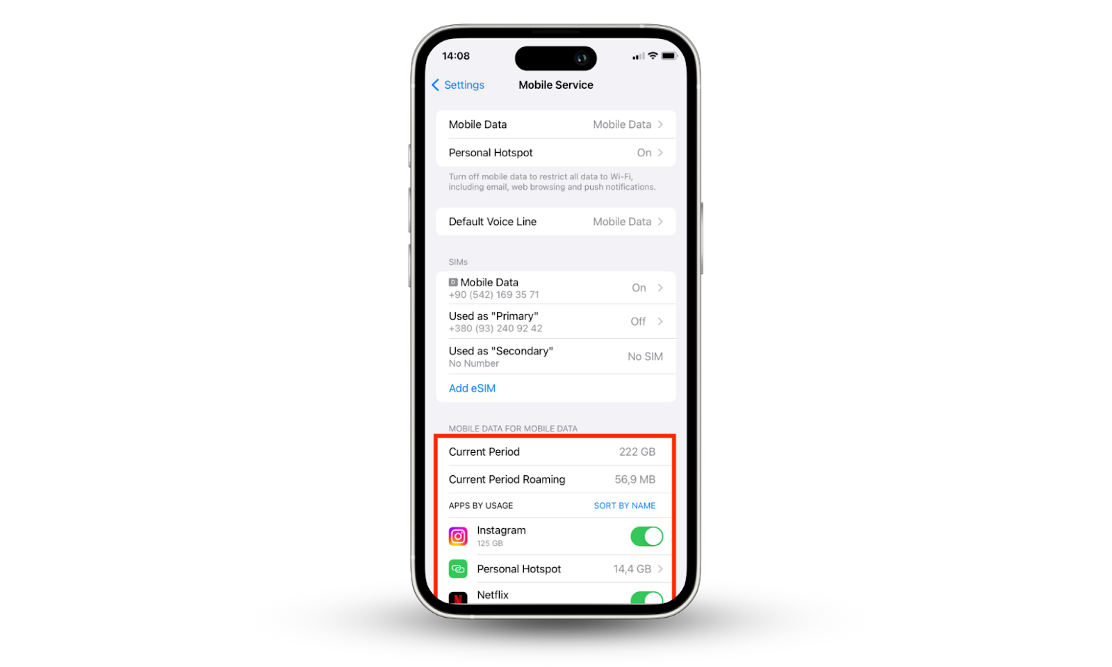 Checking mobile data usage on an iPhone device to know if Your Phone Is Being Tracked Or Monitored. Checking mobile data usage on an iPhone device to know if Your Phone Is Being Tracked Or Monitored.