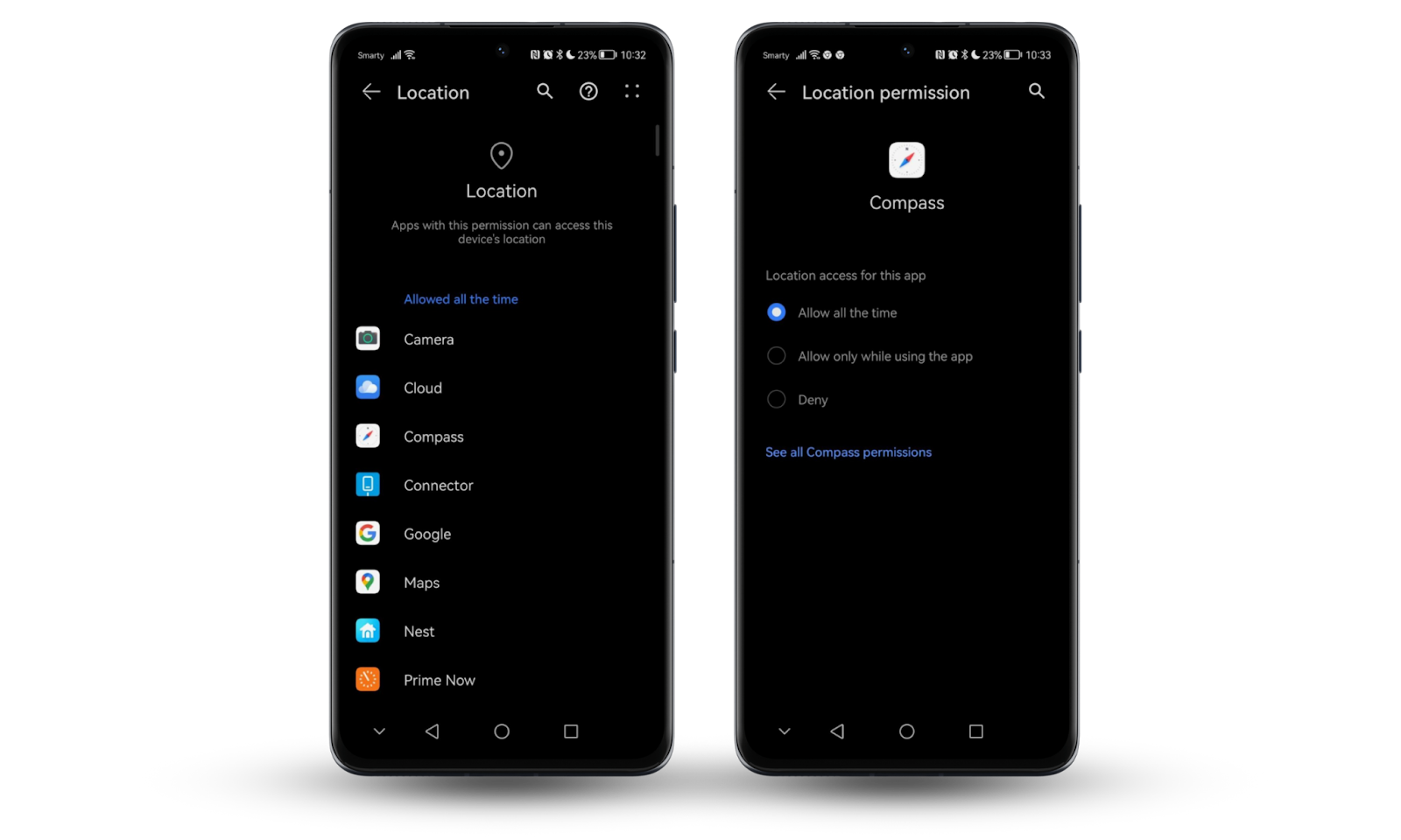 Change app permissions on Android. In the Permission manager, select the app from the list and set the permission access to Allowed, Denied, Allowed all the time, or Allowed only while in use. Do this If you're worried that Someone Can Track your Phone Without your SIM. Change app permissions on Android. In the Permission manager, select the app from the list and set the permission access to Allowed, Denied, Allowed all the time, or Allowed only while in use. Do this If you're worried that Someone Can Track your Phone Without your SIM.