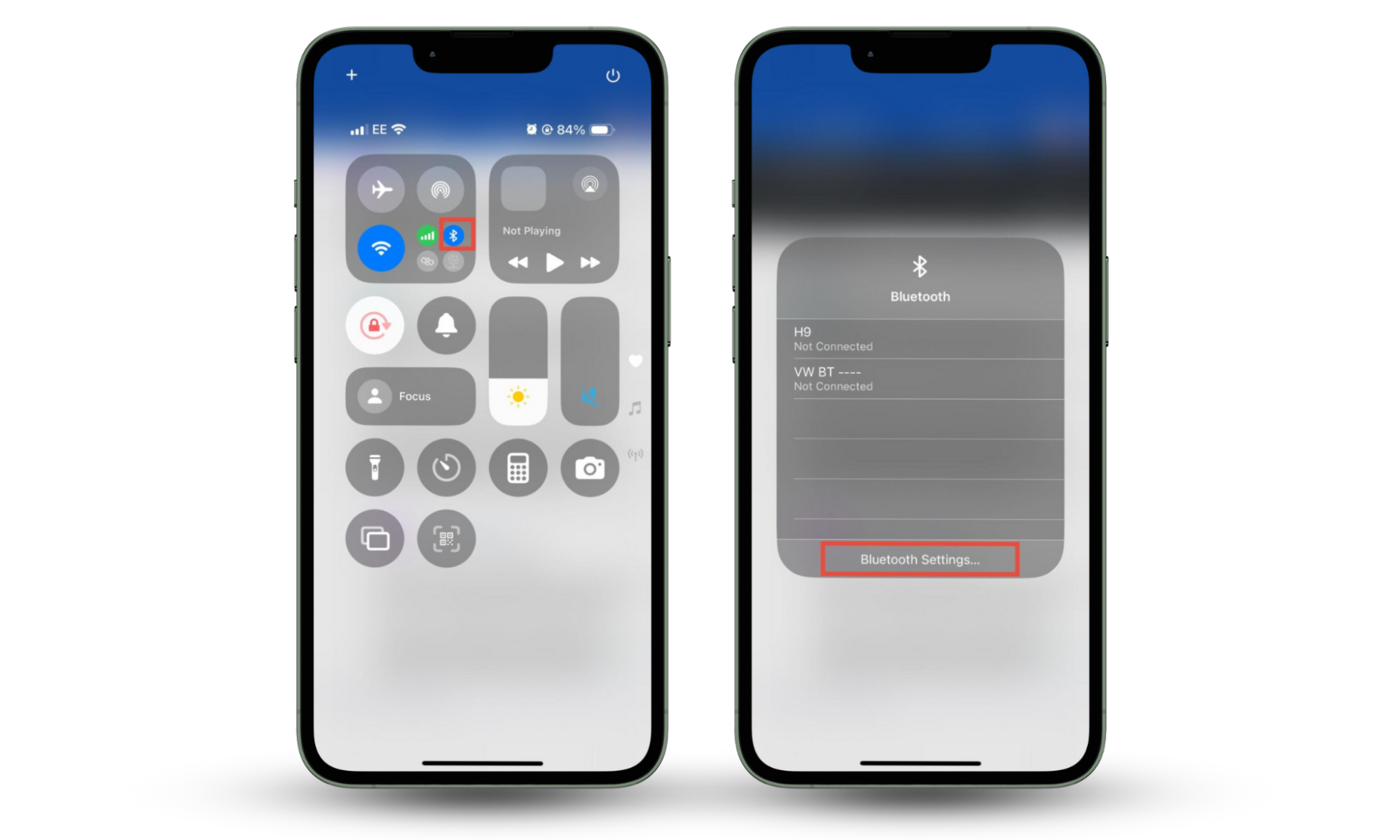 The steps to turn off Bluetooth on an iPhone, using the Control Center. If your phone is heating up, turn off Bluetooth. The steps to turn off Bluetooth on an iPhone, using the Control Center. If your phone is heating up, turn off Bluetooth.