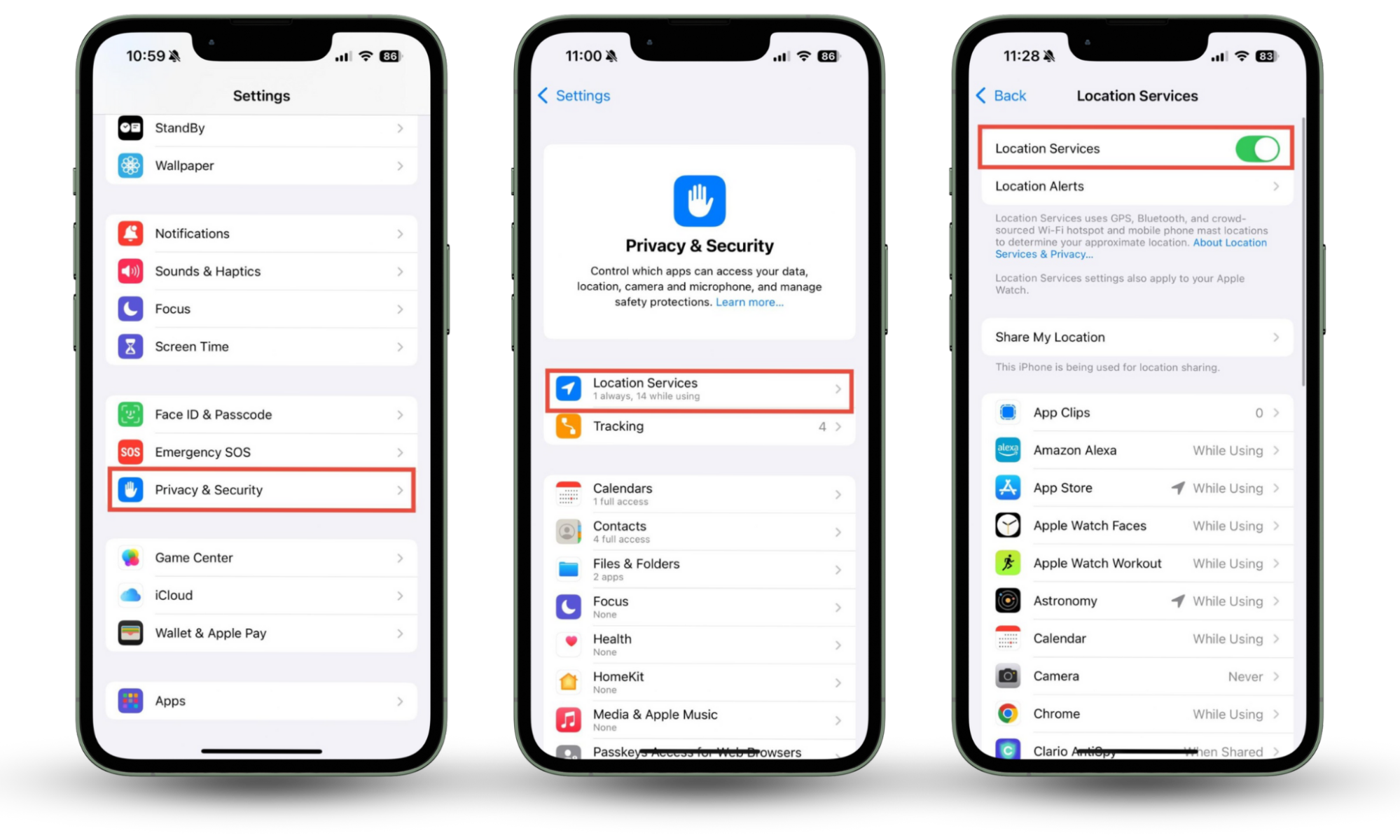 How to disable Location Services on your iPhone, using the Privacy & Security Settings. If you see if someone checked your location on iPhone, disable Location Services for your privacy. How to disable Location Services on your iPhone, using the Privacy & Security Settings. If you see if someone checked your location on iPhone, disable Location Services for your privacy.