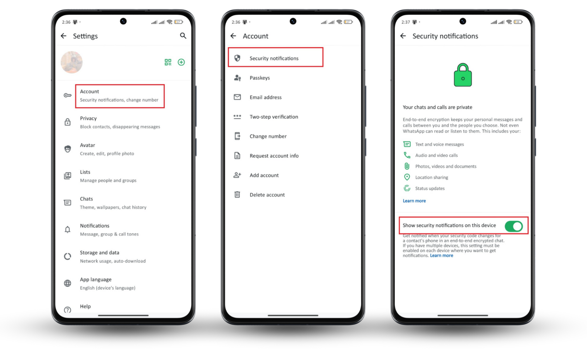 Steps to enable security notifications on iOS to keep your WhatsApp safe from government spying. Steps to enable security notifications on iOS to keep your WhatsApp safe from government spying.