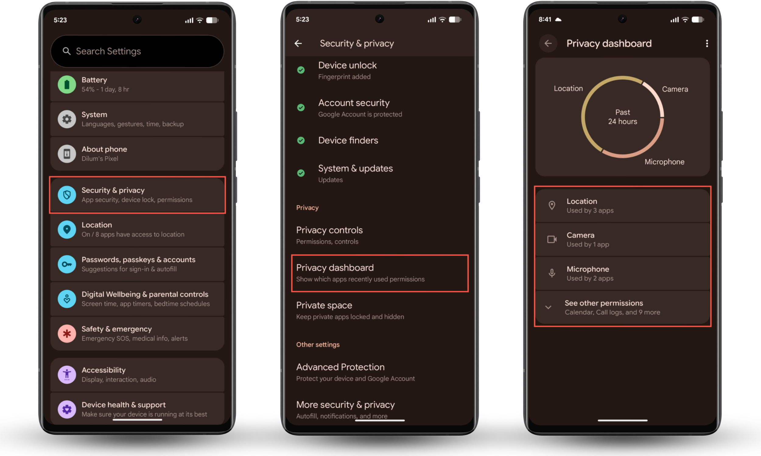 These Android screenshots show how to run a safety check on your iPhone if you're worried about husband's phone being connected to yours.